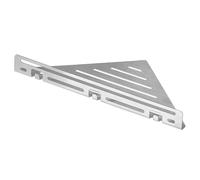 Étagère de douche en acier inoxydable d’angle 28×20 cm, brossé, avec barre - TI-SHELF LINE