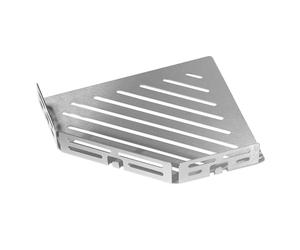 Étagère de douche en acier inoxydable pentagonale, brossée, avec barre - TI-SHELF LINE