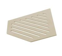 Étagère de douche en aluminium pentagonale, coloris sable, sans barre - TI-SHELF LINE