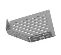 Étagère de douche en aluminium pentagonale, gris béton, avec barre - TI-SHELF LINE