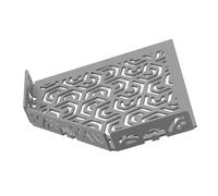 Étagère de douche en aluminium pentagonale, gris béton, avec barre - TI-SHELF PENTA