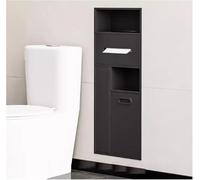 Étagère de douche murale en acier inoxydable, poubelle intégrée, rangement peu encombrant pour cuisine et salle de bain