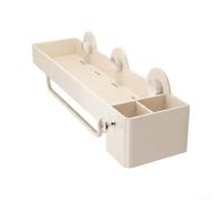 Étagère de douche murale sans perçage 45 cm | Support à ventouse, pas de dommages au mur, tenue robuste, s'adapte au carrelage en verre, facile à installer et à enlever