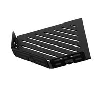 Étagère de douche pentagonale en aluminium, noir, avec barre de retenue - TI-SHELF LINE