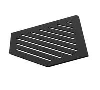 Étagère de douche pentagonale en aluminium, noir, sans barre de retenue - TI-SHELF LINE