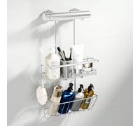 Étagère de douche pour suspendre l'étagère de douche sans perçage - porte-shampoing pour douche panier de douche organisateur de salle de bain, support de douche étagère de douche en acier inoxydable 