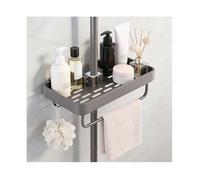 Étagère de Douche S Perçage Étagère de Douche en Aluum avec 2 Crochets Etagère de Rangement de Salle de Bain pour PATERE