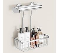 Étagère De Douche Sans Perçage, Panier Suspendu Support Gel Douche SUS304 | SERVITEUR DE DOUCHE Porte-savon sans perçage, porte-produit et porte-gel douche en SUS304 argent, 30x13x8,5 cm.