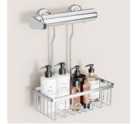 Étagère de douche sans perçage - Porte-shampoing suspendu - Installation sans perçage - Acier inoxydable SS304 - 30 x 13 x 8,5 cm
