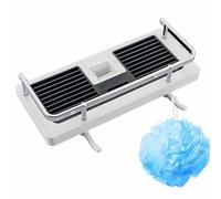 Étagère De Douche Sans Perçage - Support De Barre Carrée, Étagère Ďe Douche Sans Perçage | Support Đe Douchette Réglable, Plateau D́e Ďouche | Organisateur D̄e Salle Dé Bain Avec Creux Pour Shamp