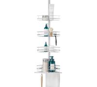 Étagère de douche Zenna Home, barre de tension pour douche, finition chrome satiné, acier allié, réglable