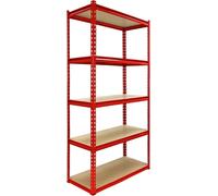 Étagère de garage, étagère d'atelier, étagère à panneaux, étagère de stockage, étagère industrielle, étagère en acier, étagère en métal, 100% sans vis, dimensions : 90 cm x 45 cm x 183 cm