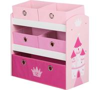 Étagère de jeux roba « Princesse » H60 x L63,5 x P30 cm, rose