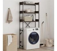 Étagère de lave linge chêne marron 67x25x163 cm bois ingénierie Marron G