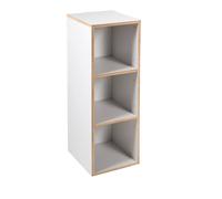 Étagère De Rangement 3 Cases Pour Chambre Enfant Caro Gris Clair / Chêne Doré TU