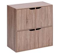 Etagère 4 cases effet bois MIX'N DOOR - Beige