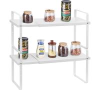 Étagère de rangement à 2 niveaux pour armoire Étagères de comptoir Étagère de rangement en acier Étagère à épices