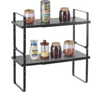 Étagère de rangement à 2 niveaux pour armoire Étagères de comptoir Étagère de rangement en acier Étagère à épices