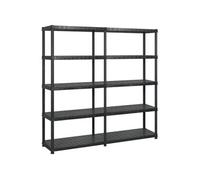 vidaXL Étagère de stockage 5 niveaux noir 183 x 45,7 x 185 cm plastique