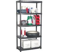 vidaXL Étagère de stockage à 5 niveaux noire 85x40x185 cm plastique