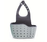 Étagère de rangement ajustable pour évier de cuisine - Porte-éponge avec ventouse, panier de rangement à deux niveaux, drainage plus efficace 1 pièce bleu style B monocouche,1 pièce vert style B monoc