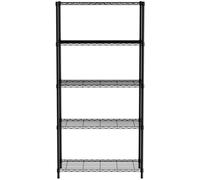 Étagère de rangement boulonnée à 5 niveaux, noire, 91 x 45 x 183 cm - Hendi 8129