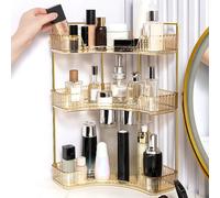 Étagère de rangement d'angle à deux/trois niveaux, organisateur de bureau, boîte de rangement pour cosmétiques, étagère de rangement multifonctionnelle en plastique transparent pour salle de bain Tran