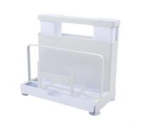 Étagère de rangement de cuisine en acier inoxydable avec tapis antidérapant - Porte-couverts et bac d'égouttement - Argent 26 x 14 x 24 cm (acier au carbone blanc)