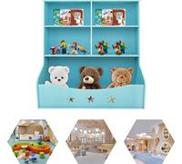 Étagère de rangement de jouets Étagères pour enfants à 3 étages Étagère à livres Organisateur de rangement pour enfants (bleu clair)