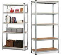 Étagère de rangement en métal 180 x 90 x 40 cm - Étagère d'atelier avec 5 étagères réglables - Charge maximale : 875 kg - Design sans boulon - Montage facile pour garage, atelier, garde-manger -