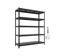 VEVOR Étagère de Rangement, 5 Niveaux Réglables, Étagère Charge Lourde Modulable 1511x522x1813 mm, Capacité de Charge Totale 1360,8 kg, Rayonnage Métallique pour Atelier, Entrepôt, Garage et Cave