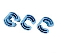Étagère de rangement murale 3 pièces avec crochets pour sécuriser les balais, les serpillères, les pelles et le matériel de nettoyage dans la salle de bain et le garage (bleu)