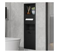 Étagère de rangement murale en acier inoxydable pour niche de douche, étagère de salle de bain encastrée et poubelle, design étanche pour organiser les essentiels de bain