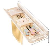 Étagère de rangement murale pour radiateur pour sécher les serviettes et les vêtements, housse chauffante peu encombrante avec bords surélevés pour salle de bain, cuisine, chambre à coucher (blanc, 40