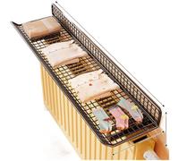 Étagère de rangement murale pour radiateur pour sécher les serviettes et les vêtements, housse chauffante peu encombrante avec bords surélevés pour salle de bain, cuisine, chambre à coucher (noir, 60