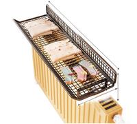 Étagère de rangement murale pour radiateur pour sécher les serviettes et les vêtements, housse chauffante peu encombrante avec bords surélevés pour salle de bain, cuisine, chambre à coucher (noir, 40