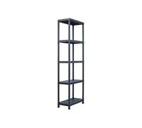 vidaXL Étagère de stockage plastique 125 kg 60 x 30 x 180 cm Noir