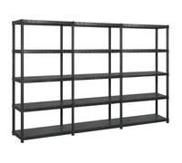 Étagère de rangement - Noname - 5 niveaux - Noir - Plastique - 85x40x185 cm