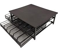 Étagère de rangement pour capsules de café, capacité de 72 capsules, conception coulissante, noir