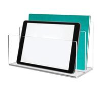 Étagère de rangement pour courrier électronique : organisateur en acrylique | Transparent, séparateur de fichiers vertical compact, élégant accessoire de bureau, classement facile à visualiser
