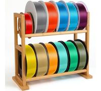 Étagère de rangement pour filament d'imprimante 3D - Support de bobine de bureau à 2 couches - 41,9 x 41,9 x 19,8 cm - Système d'affichage de filament peu encombrant pour atelier, studio, laboratoire