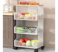 Étagère de rangement pour fruits et légumes, organiseur de cuisine multifonctionnel pour pommes de terre et oignons, étagère ronde de rangement des aliments pour une organisation efficace du
