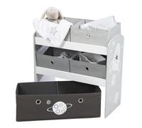 Étagère de Rangement pour Jouets - ROBA - Rakete - Gris - Bébé - Enfant - Meuble de rangement pour jouets