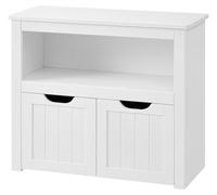 Étagère de rangement pour jouets sur roulettes et armoire de rangement | Blanc | 72,2 x 29,7 x 60 cm