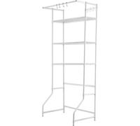 Étagère de rangement pour lave-linge et sèche-linge, à une rangée, 3 niveaux, blanc