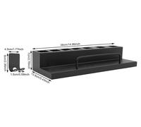 Étagère de rangement pour lisseur, fixation murale, acier inoxydable durable, couleur noire
