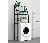 Étagère de rangement pour machine à laver à trois couches renforcées, dimensions clairement indiquées, installation sans perçage, stable et durable, gain de place pour les salles de bain et les balcon