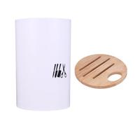 Étagère de Rangement pour Outils de Coupe Créative en Plastique | Grosse Capacité, Design Ajouré, Insertion et Élément Amovible, ABS Bambou, Blanc