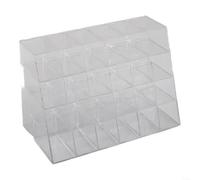 Étagère de rangement pour vernis à ongles en acrylique transparent à 4 niveaux pour 24 bouteilles d'huiles essentielles, rouge à lèvres, parfum, maquillage avec balustrade pour salon, maison