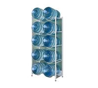 Étagère de rangement robuste pour bouteilles d'eau de 18 litres - Nizer empilable à double rangée pour carafes d'eau - Support distributeur de refroidisseur d'eau de grande capacité - Support de seau
